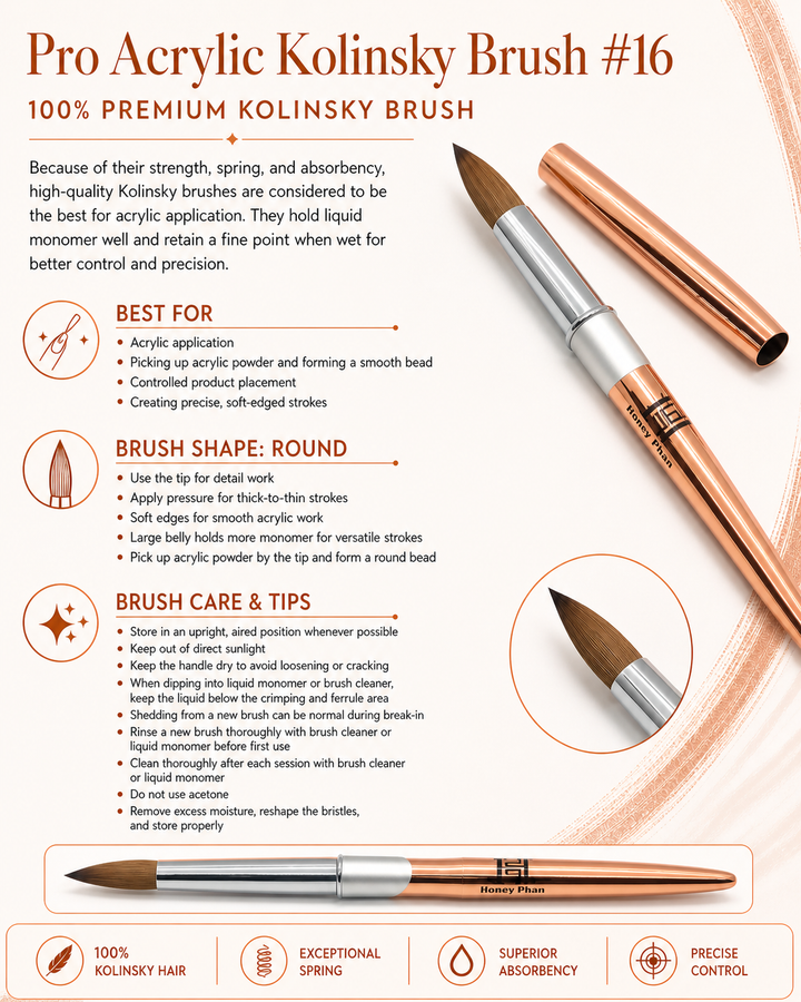 Pro Acrylic Kolinsky Brush Size 