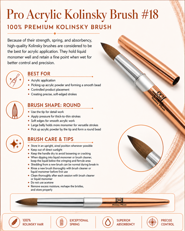 Pro Acrylic Kolinsky Brush Size 