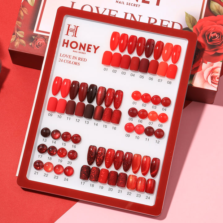 LOVE IN RED COLLECTION 24 COLORS ( HEMA-FREE &amp; TPO-FREE)