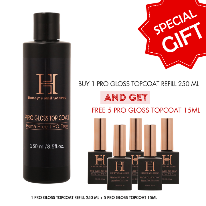 PRO GLOSS TOPCOAT NON WIPE - REFILL 250ml