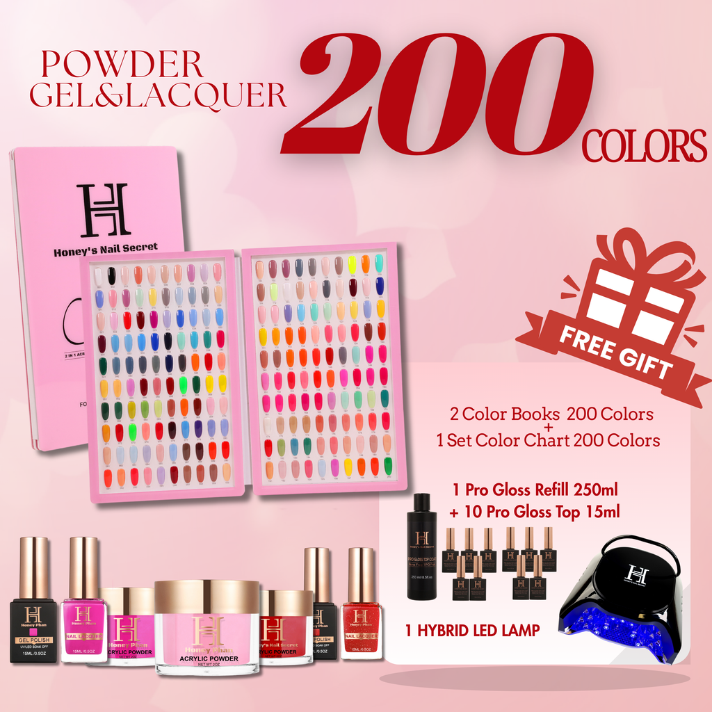 FULL LINE 4 in 1 PREMIUM ACRYLIC + GEL & LACQUER 200 COLORS FULL LINE 4 in 1 PREMIUM ACRYLIC + GEL & LACQUER 200 COLORS
