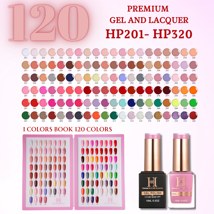FULL LINE PREMIUM GEL &amp; LACQUER  -  120 COLORS