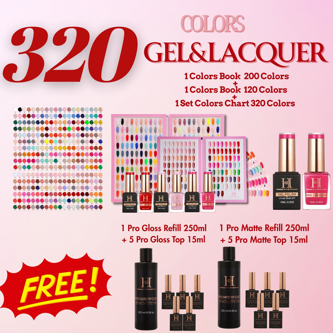 FULL LINE GEL & LACQUER 320 COLORS – HONEY'S NAIL SECRET