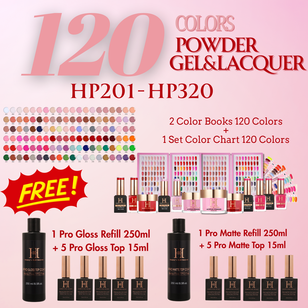 FULL LINE 4 in 1 PREMIUM ACRYLIC + GEL &amp; LACQUER - 120 NEW COLORS