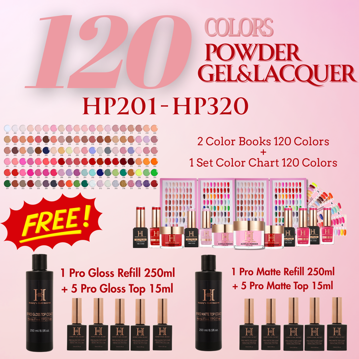 FULL LINE 4 in 1 PREMIUM ACRYLIC + GEL &amp; LACQUER - 120 NEW COLORS