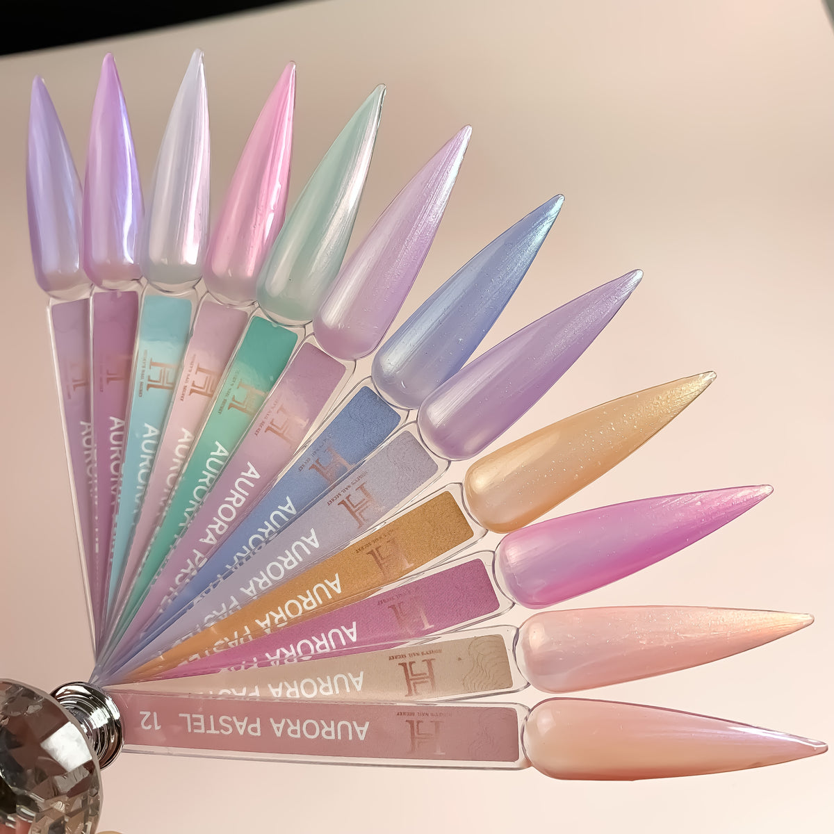 AURORA PASTEL GEL COLLECTION 12 COLORS HONEY'S NAIL SECRET