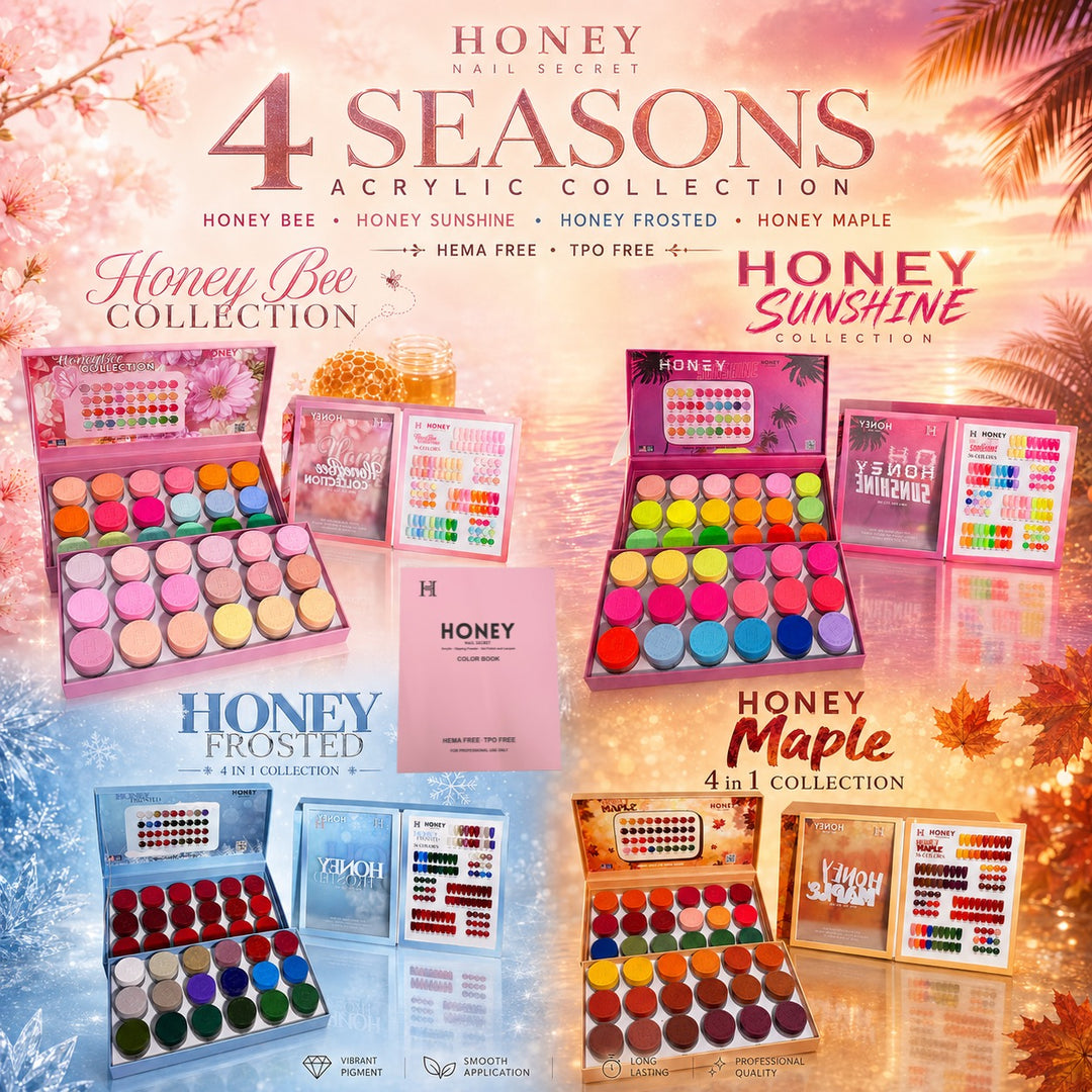 FULL LINE HONEY ACRYLIC COLLECTION 144 COLORS – HONEY'S NAIL SECRET
