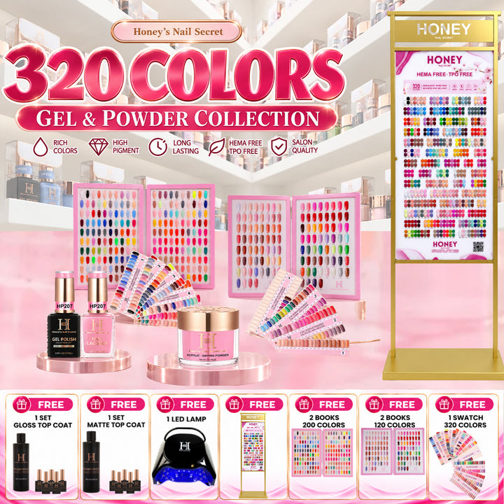 FULL LINE 4 in 1 PREMIUM ACRYLIC + GEL &amp; LACQUER - 320 COLORS