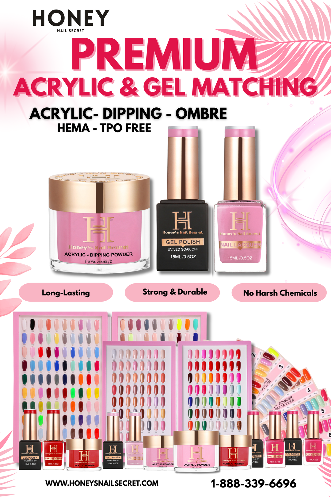 FULL LINE 4 in 1 PREMIUM ACRYLIC + GEL & LACQUER 320 COLORS