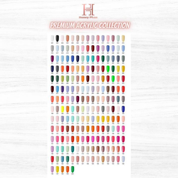 FULL LINE PREMIUM ACRYLIC DIPPING POWDER - 200 COLORS