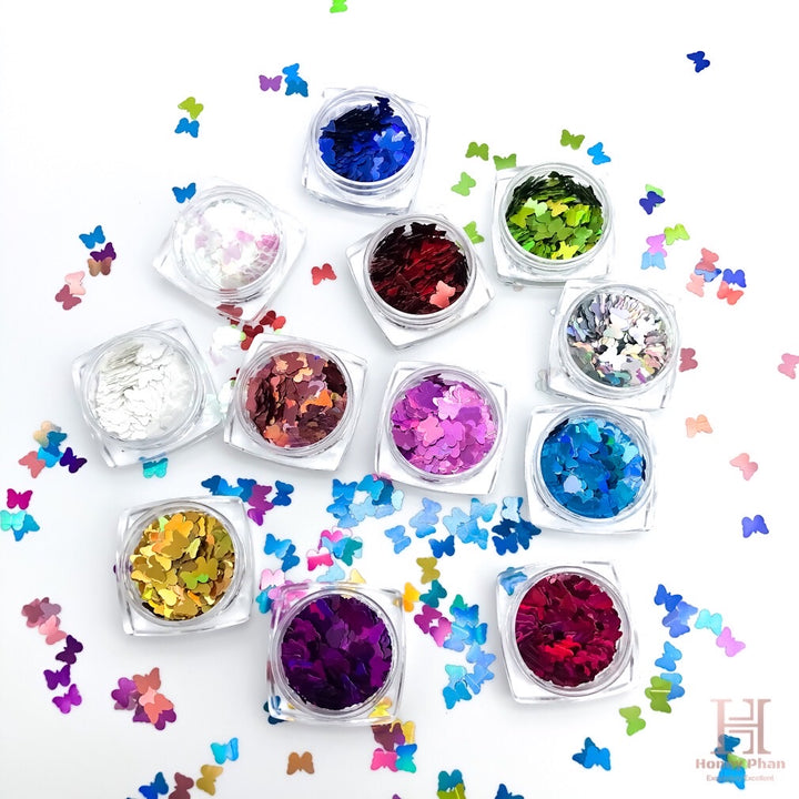 Cute Butterfly Glitter Set 12 Colors