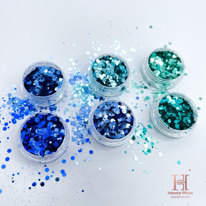 Metallic Blue Set 6 Designs