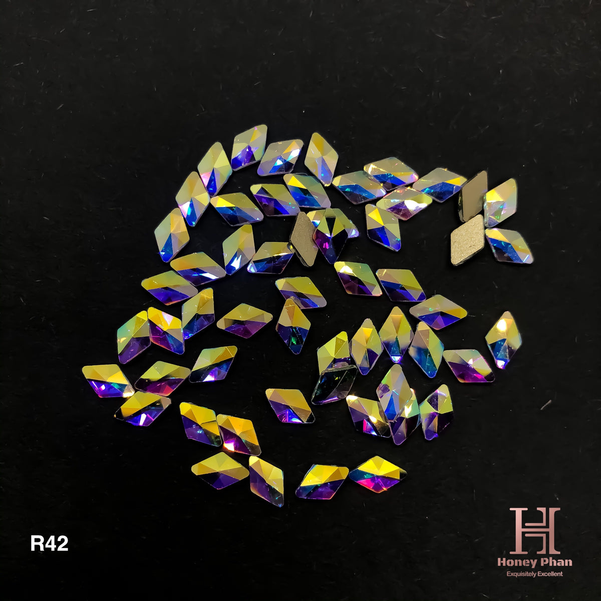 AB Rhinestone Small Rhombus Shape (50pcs) - R42 – HONEY'S NAIL SECRET