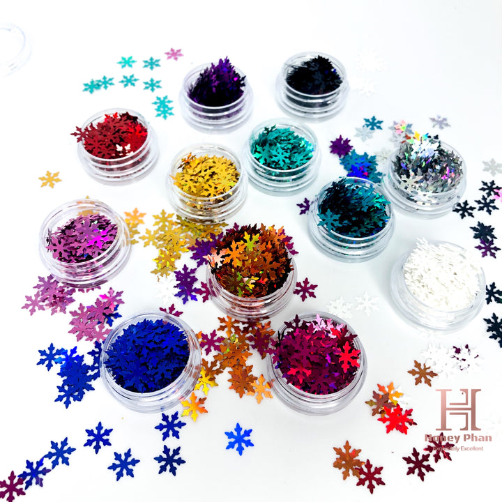 Holographic Snowflakes Set 12 Designs - II