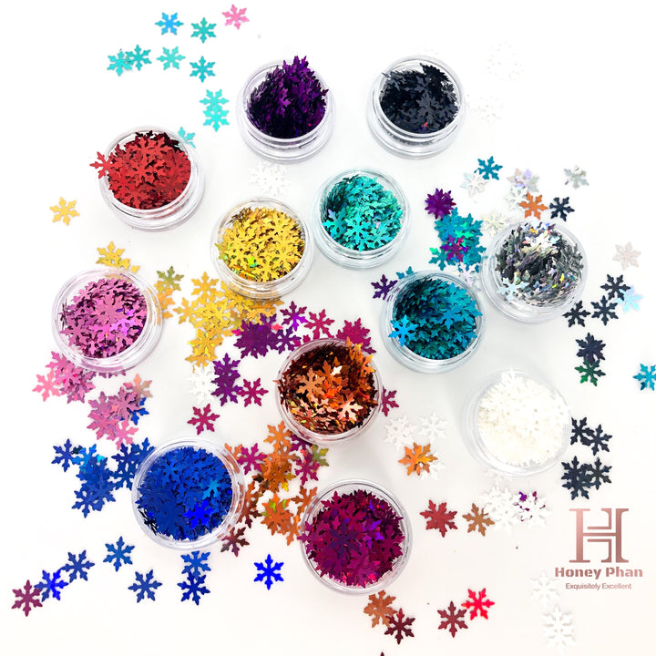Holographic Snowflakes Set 12 Designs - II