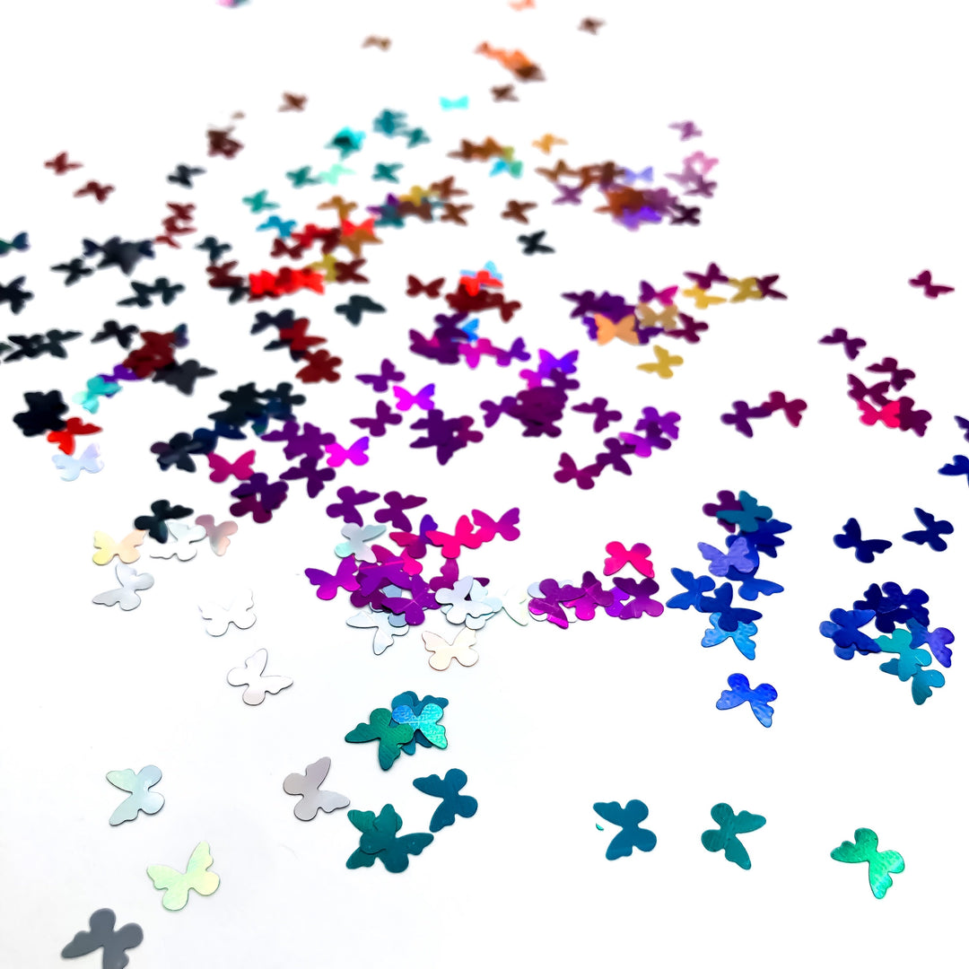HOLOGRAPHIC CUTE BUTTERFLY Set 12 Colors