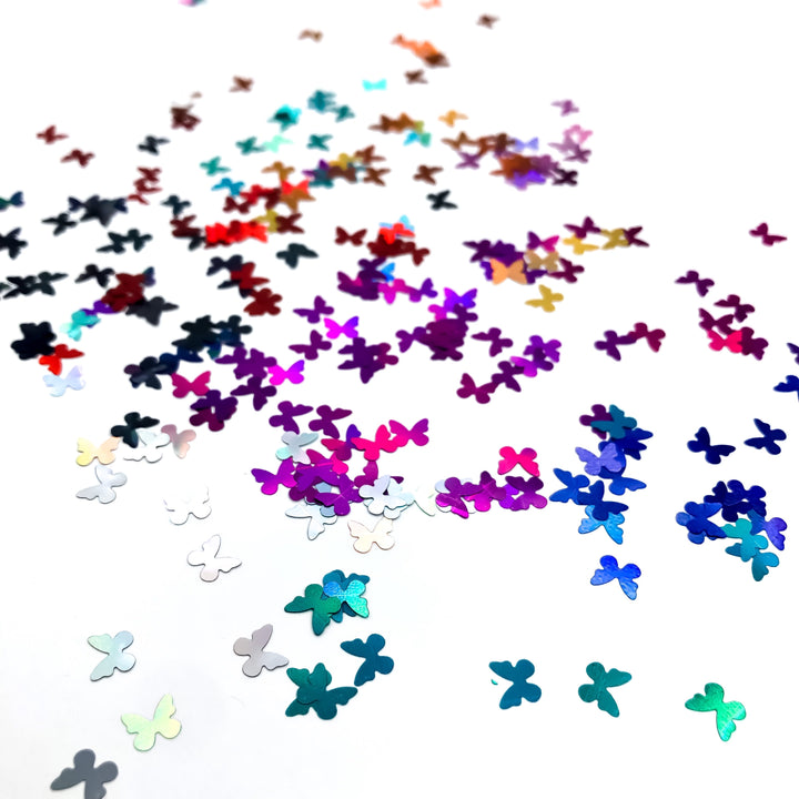 HOLOGRAPHIC CUTE BUTTERFLY Set 12 Colors