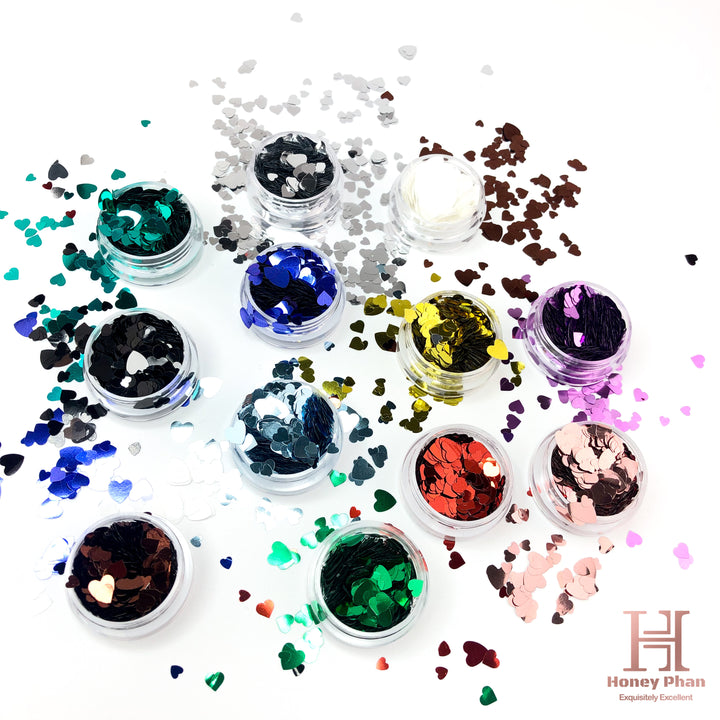 Metallic Mix Heart Set 12 Colors