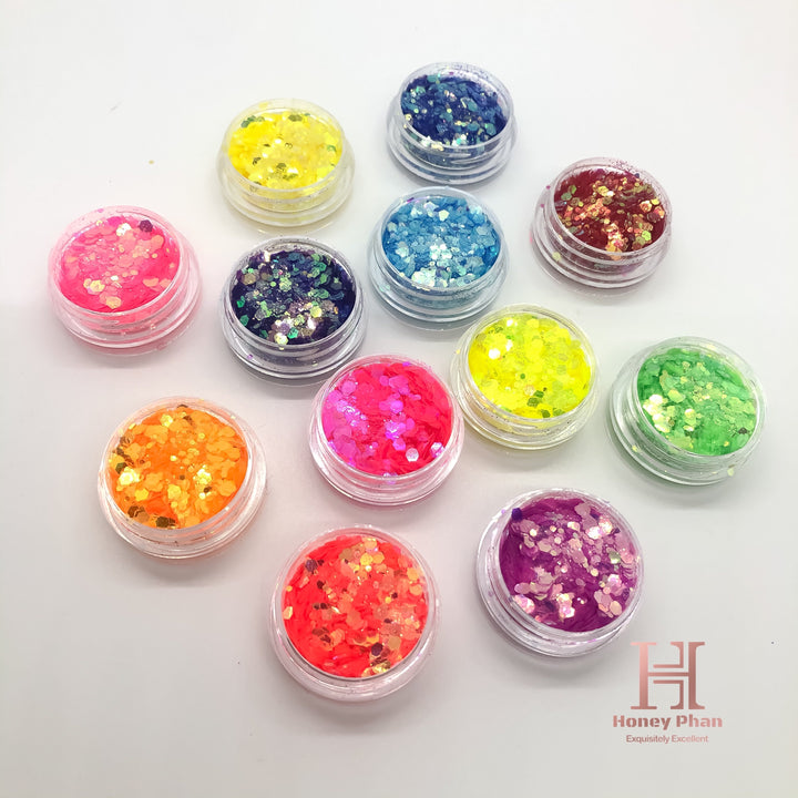 High Sparkly Glitter Set 12 Colors