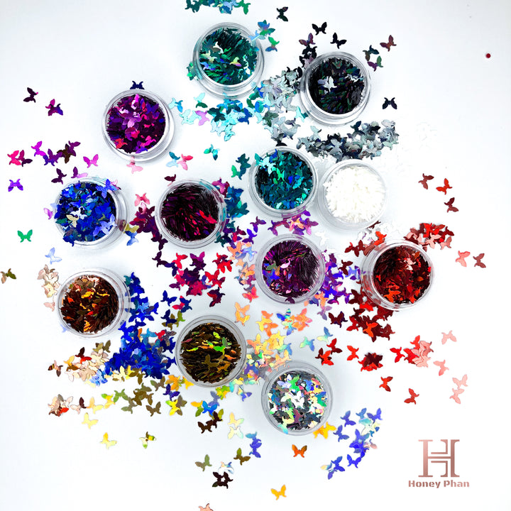 SPRING HOLO BUTTERFLY SET 12 COLORS