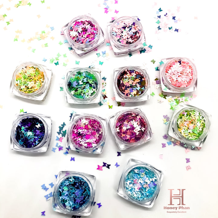 Butterfly Glitter Set 12 Colors - 3